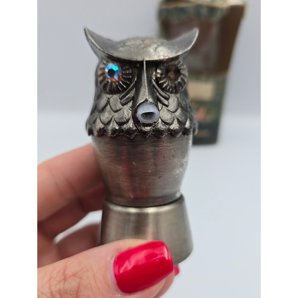 Vintage Owl Auto Jigger Bar Tool Cocktail Mixer with Original Box - Picture 2 of 10